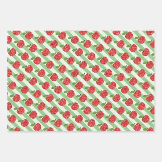 Apfellehrer helle bunt niedliche Wertschätzung Geschenkpapier Set (Vorderseite 3)