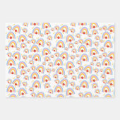 Apfellehrer helle bunt niedliche Wertschätzung Geschenkpapier Set (Vorderseite 2)