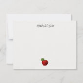 Apfellehrer-Schule Wertschätzung von Schülern Mitteilungskarte (Vorderseite)