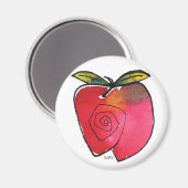 Apfelmagnet, rund magnet (Vorderseite/Rückseite)