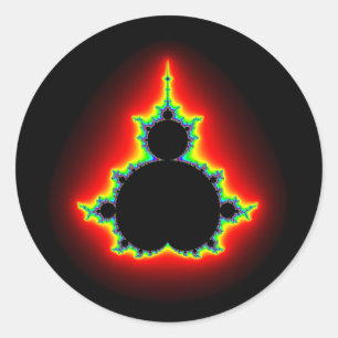 Apfelmännchen Fraktal fractal Mandelbrot set Runder Aufkleber