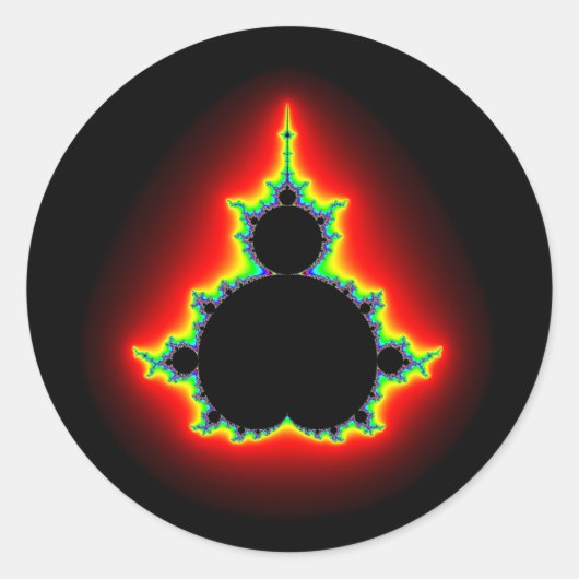 Apfelmännchen Fraktal fractal Mandelbrot set Runder Aufkleber (Vorderseite)