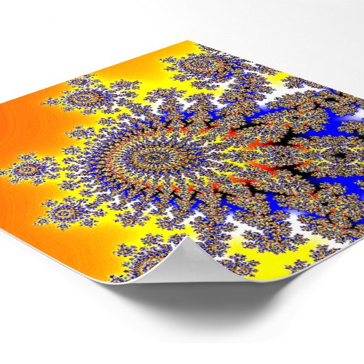 Apfelmännchen Mandelbrot Set Poster (Ecke)