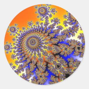 Apfelmännchen Mandelbrot set Runder Aufkleber