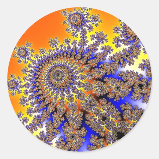 Apfelmännchen Mandelbrot set Runder Aufkleber (Vorderseite)