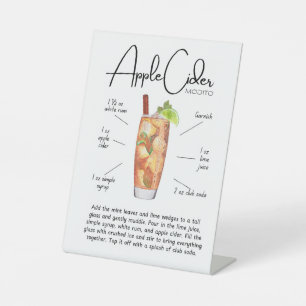 Apfelmost Mojito Cocktail Podest Schild
