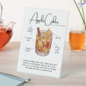 Apfelmost Old-Fashioned Cocktail-Podiumschild Sockelschild (In Situ)