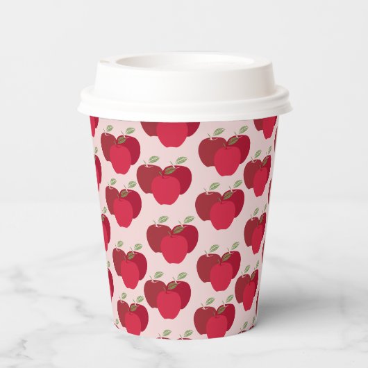 Apfelmuster 8oz Paper Cup mit Lid für Veranstaltun Pappbecher (Rückseite)