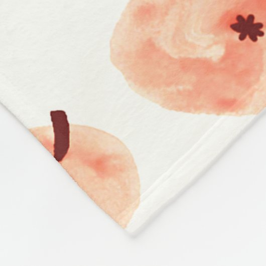 Äpfelmuster Fleecedecke (Ecke)