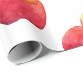 Apfelmuster für Red Watercolor Geschenkpapier (Rolleneckpunkt)