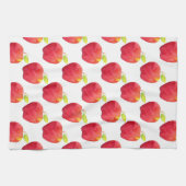 Apfelmuster für Red Watercolor Geschirrtuch (Horizontal)