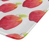 Apfelmuster für Red Watercolor Schneidebrett (Ecke)