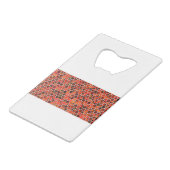 Äpfelmuster Geldbeutel Flaschenöffner (Rückseite Schrägansicht)