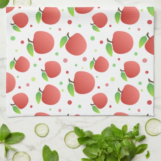 Apfelmuster Handtuch (Gefaltet)