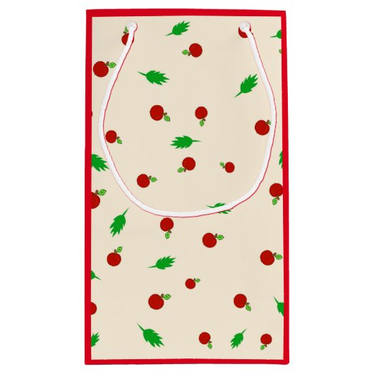 Äpfelmuster Kleine Geschenktüte (Rückseite)