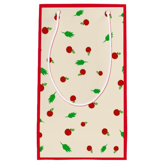 Äpfelmuster Kleine Geschenktüte (Vorderseite)