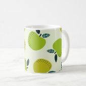 Apfelmuster nahtlos. Abbildung zum Thema Obst.a Kaffeetasse (VorderseiteRechts)