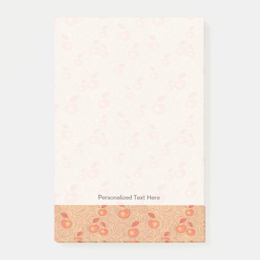 Äpfelmuster Post-it Klebezettel (Vorderseite)