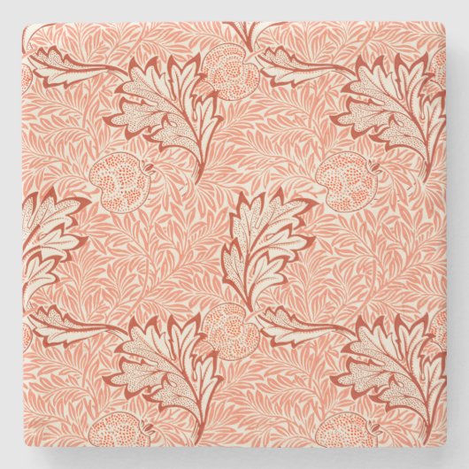 Apfelmuster (von William Morris) Steinuntersetzer (Vorderseite)