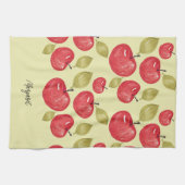 Apfelmuster Wasserfarbe Handlackiert Geschirrtuch (Horizontal)