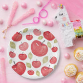 Apfelmuster Wasserfarbe Handlackiert Pappteller (Party)