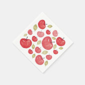 Apfelmuster Wasserfarbe Handlackiert Serviette (Ecke)
