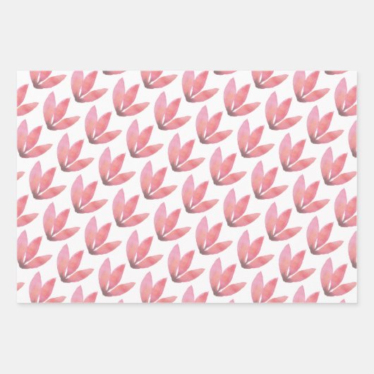 Apfelmuster Wasserfarbe Handlackierte Wrapping Pap Geschenkpapier Set (Vorderseite 3)