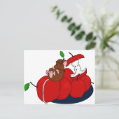 Äpfelnapping Postkarte (Stehend Vorderseite)