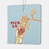 Apfelpflücken Keramikornament (Links)