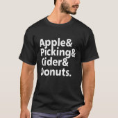 Apfelpflücken und Apfelkuchen Donuts Funny Apfel P T-Shirt (Vorderseite)
