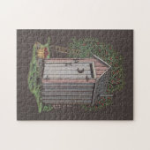Apfelplantage Außentoilette Puzzle (Horizontal)