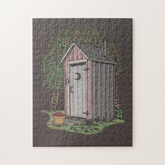 Apfelplantage Außentoilette Puzzle (Vertikal)