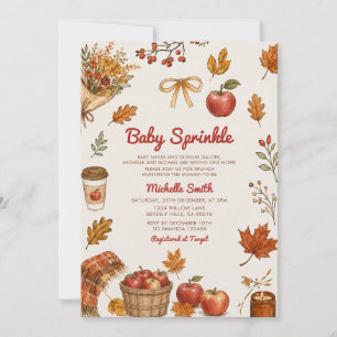 Apfelplantage Baby Sprinkle Einladung 