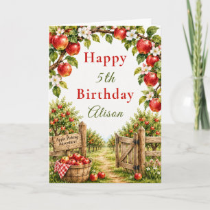 Apfelplantage Geburtstag Karte