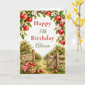 Apfelplantage Geburtstag Karte (Gelbe Blume)
