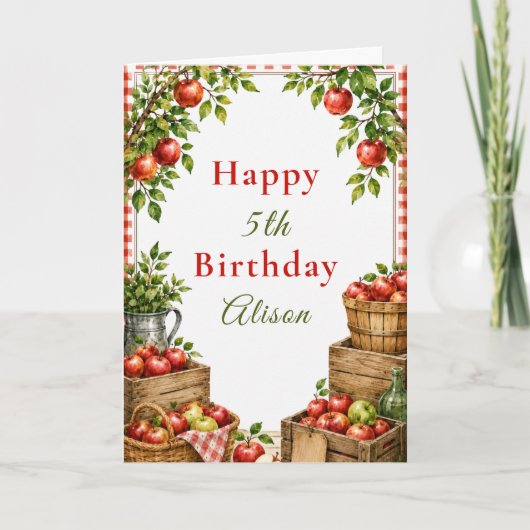 Apfelplantage Geburtstag Karte (Vorderseite)