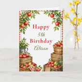 Apfelplantage Geburtstag Karte (Gelbe Blume)