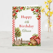 Apfelplantage Geburtstag Karte (Gelbe Blume)