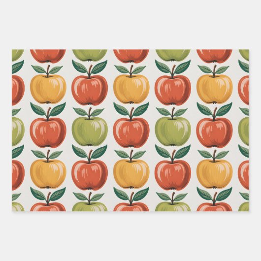 Apfelplantage Geschenkpapier Set (Vorderseite)