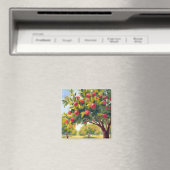 Apfelplantage Herbst Wasserfarben Magnet (In Situ (Geschirrspüler))