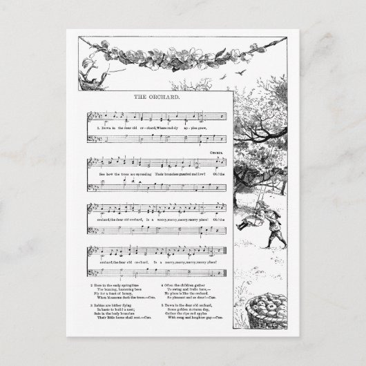 Apfelplantagenlied Postkarte (Vorderseite)