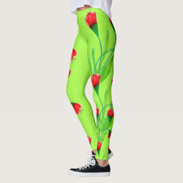 Apfelrot und Limon Leggings