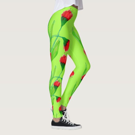 Apfelrot und Limon Leggings (Rechts)