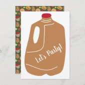 Apfelsaft Fall Gemustertes Party Einladung (Vorne/Hinten)