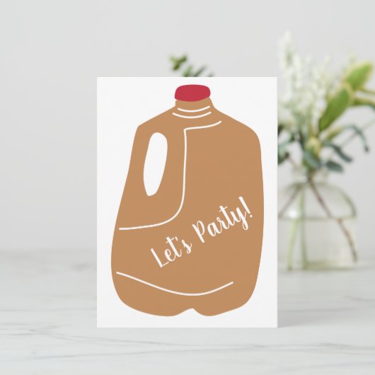 Apfelsaft Fall Gemustertes Party Einladung (Stehend Vorderseite)