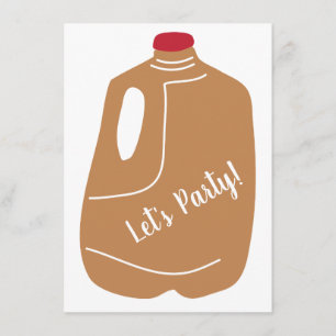 Apfelsaft Fall Gemustertes Party Einladung