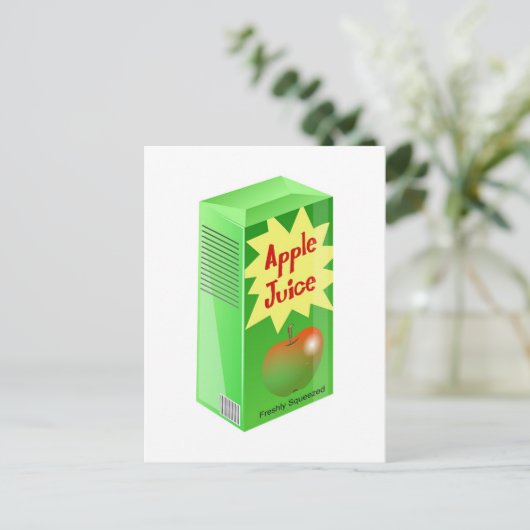 Apfelsaft Postkarte (Stehend Vorderseite)