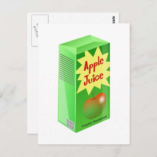 Apfelsaft Postkarte (Vorne/Hinten)
