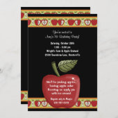 Apfelsamen - Party Einladung (Vorne/Hinten)