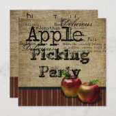 Apfelsammelneinladung Einladung (Vorne/Hinten)